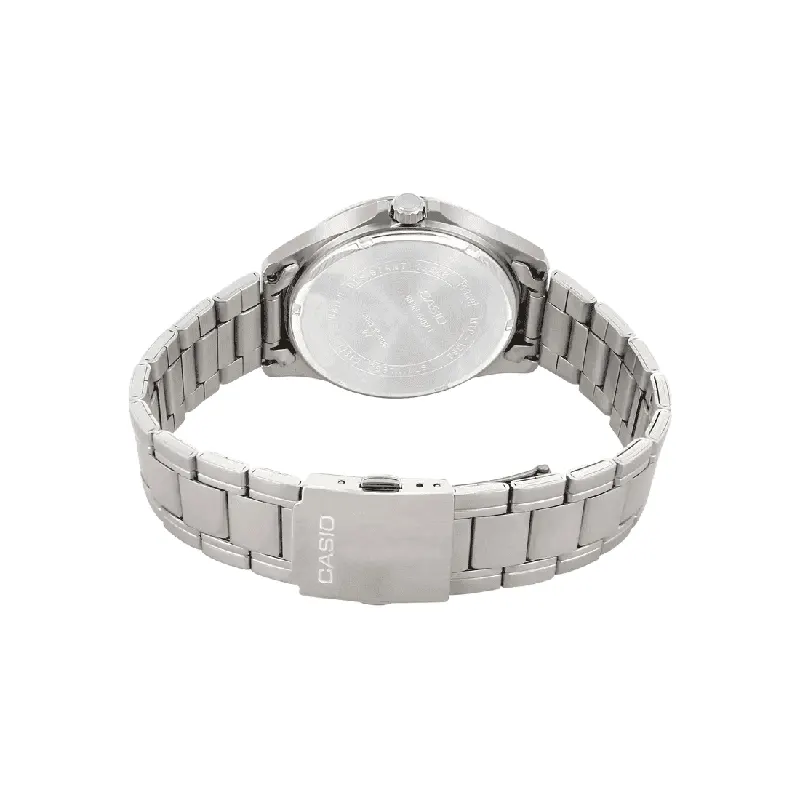 Casio Japan Quartz Date Day White Dial Men's Watch- MTP-1384D-7AV